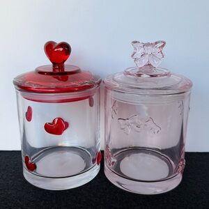 Target Heart and Bow Valentine Glass Jars